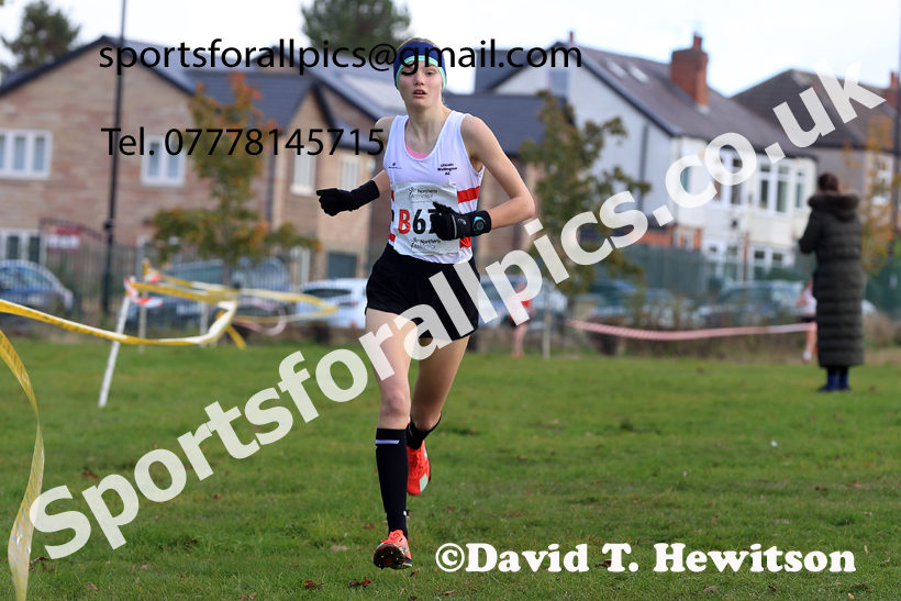 Girls Under-16s 2026 Northern Cross Country Relays, Graves Park, Sheffield. Photo: David T. Hewitson/Sports for All Pics